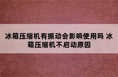 冰箱压缩机有振动会影响使用吗 冰箱压缩机不启动原因